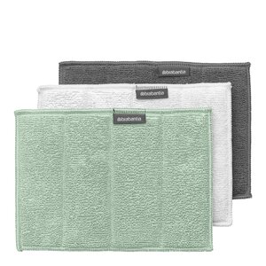 Brabantia SinkSide mikrofiberputer 3 stk jade green/grå/hvit