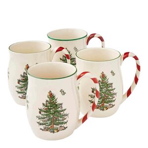 Spode Kopp Christmas Tree 40 cl 4 stk peppermint
