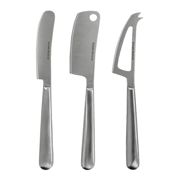 House Doctor Cheese osteknivsett 3 deler sølvfinish