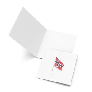 Emmeselle Små kunstkort norsk flagg