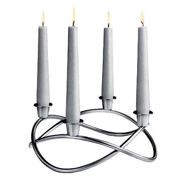 Georg Jensen Season advent lysestake 26 cm matt stål