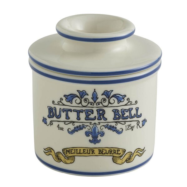 Butter Bell Crock Art Nouveau smørklokke blå