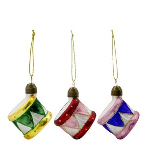 House Doctor Drum julepynt 3 stk blå grønn