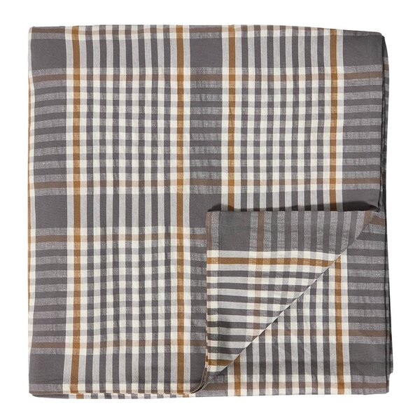 Lexington Rutete duk 150x250 cm grå/hvit/fudge