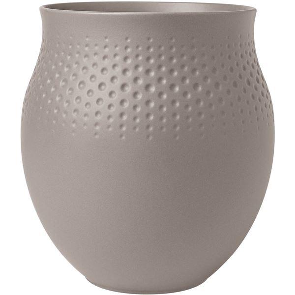 Villeroy & Boch Collier Perle vase 18 cm taup