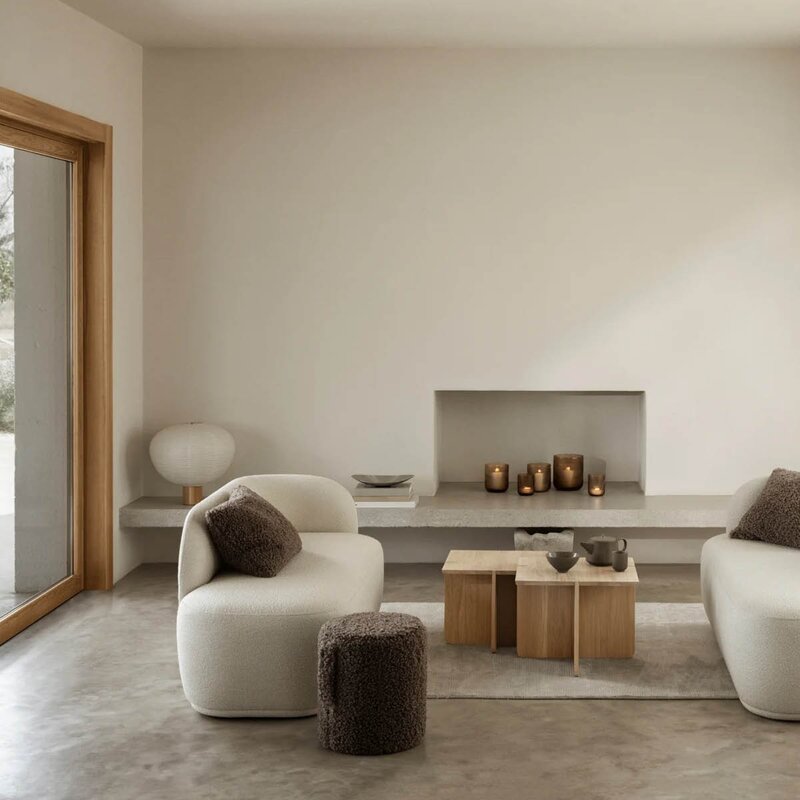 Blomus Kami bordlampe 46 cm rispapir/eik