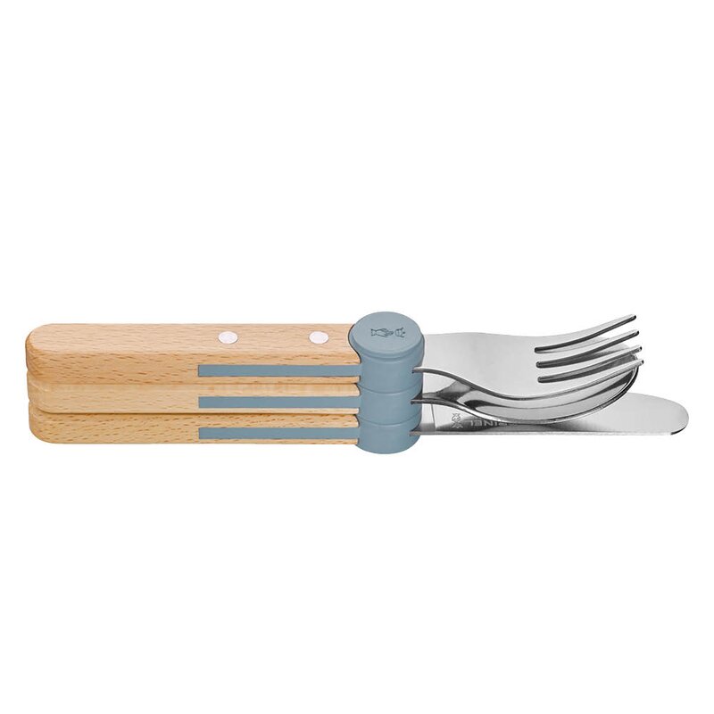 Opinel Petit Gourmet barnebestikk 3 deler regnblå