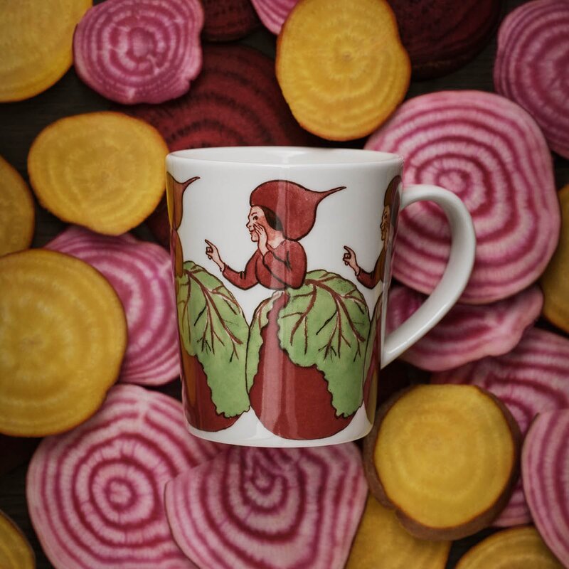 Design House Stockholm Elsa Beskow krus m/håndtak 28 cl Mrs Beetroot