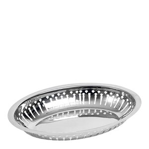 Exxent Serveringskurv oval 24x16 cm stål