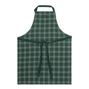 Lexington Forkle lin/bomull rutete grønn/hvit