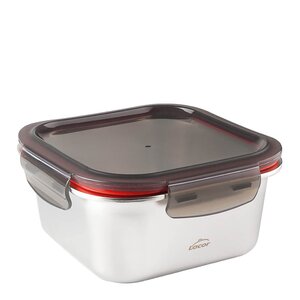 Lacor Matboks i stål med tett lokk 0,64L 14x14x7,5 cm