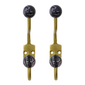 House Doctor Ball knagg 13x2x7 cm 2 stk svart/hvit