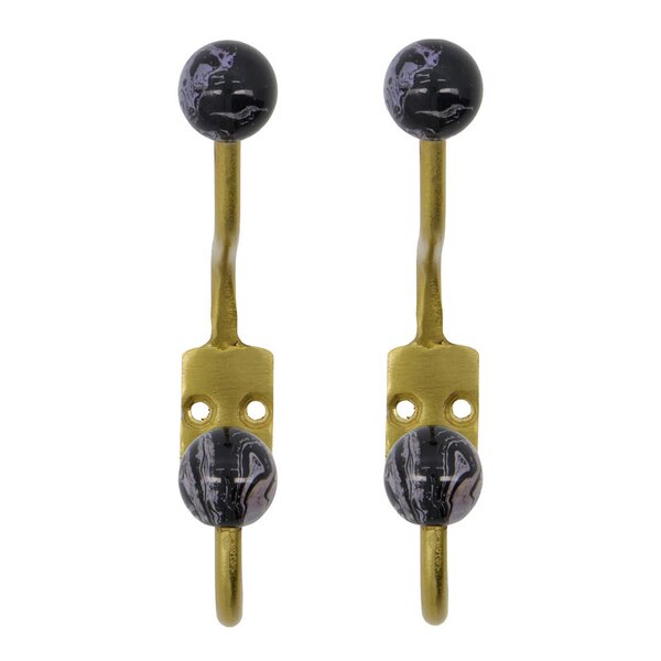 House Doctor Ball knagg 13x2x7 cm 2 stk svart/hvit