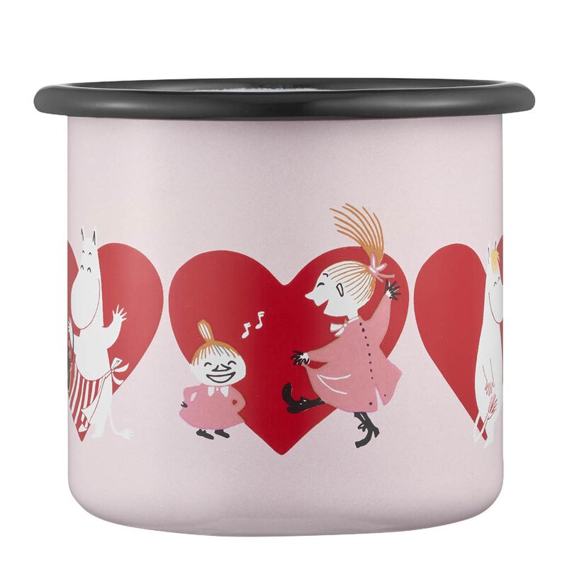 Muurla Mummikopp emalje 25 cl hjerte rød