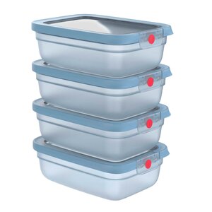 Tefal OneClick Fresh matboks 1,2 L 4-pakk blå