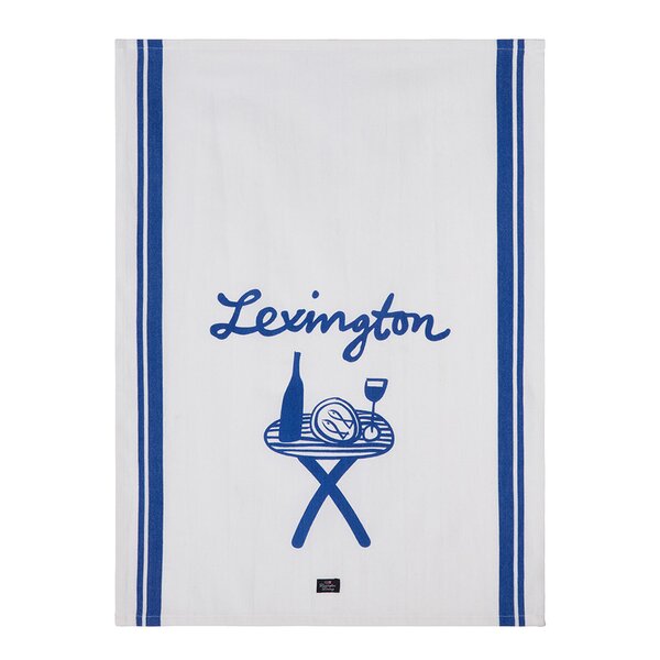 Lexington Kjøkkenhåndkle 70x50 cm hvit/blå