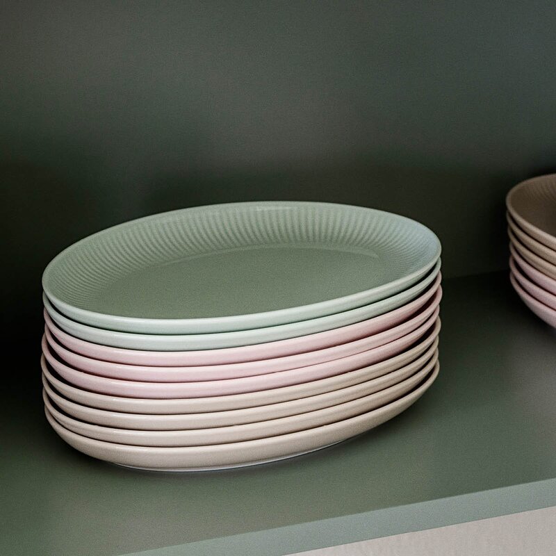 Eva Trio Legio Nova Palette oval coupe tallerken 24,5 cm beige