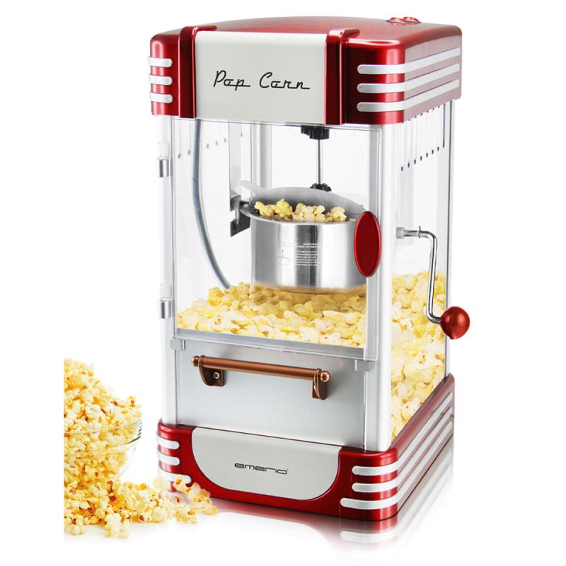 EMERIO Popcornmaskin 50 g POM-120650 retro rød