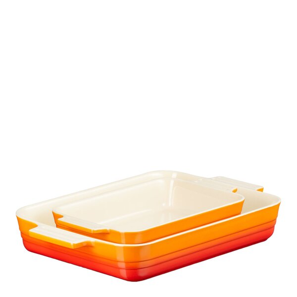 Le Creuset Ildfast formsett stentøy 25+32 cm volcanic