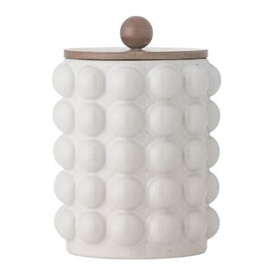 Bloomingville Krukke med lokk Madge 130 cl hvit