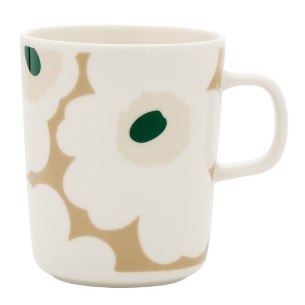 Marimekko Oiva Unikko krus 25 cl hvit/beige/grønn