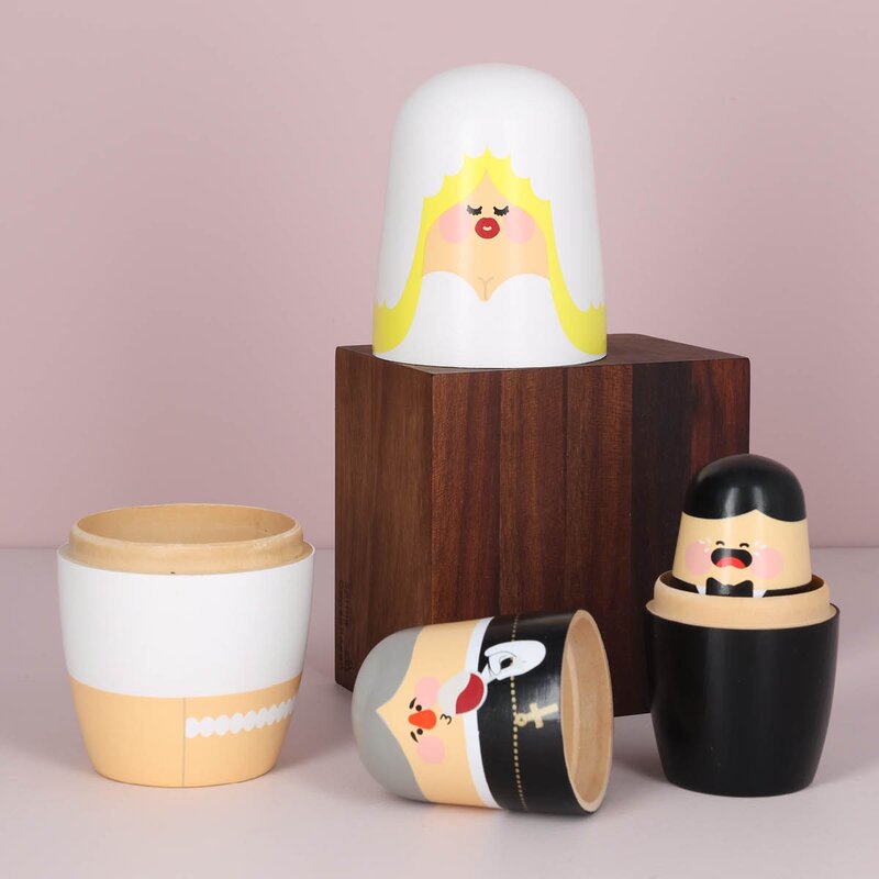 Spring Copenhagen Babushka Drama Wedding Expressions trefigur 3 stk kirsebærtre