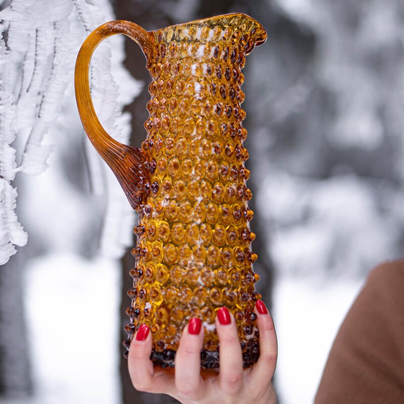 Klimchi Hobnail karaffel 1L amber 