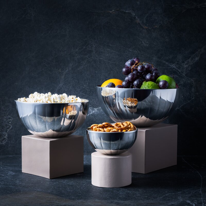Stiernholm Nobel serveringsbolle 24 cm blank stål
