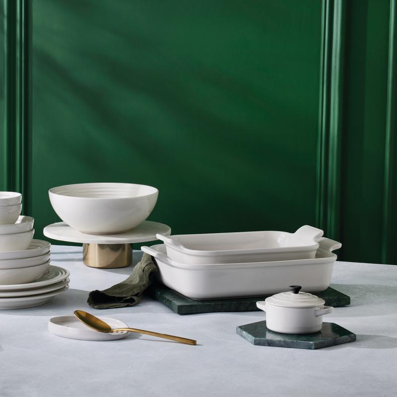 Le Creuset Heritage rektangulær ildfast form 32 cm white