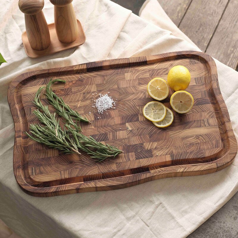Aida Raw skjærebrett 55x35 cm teak