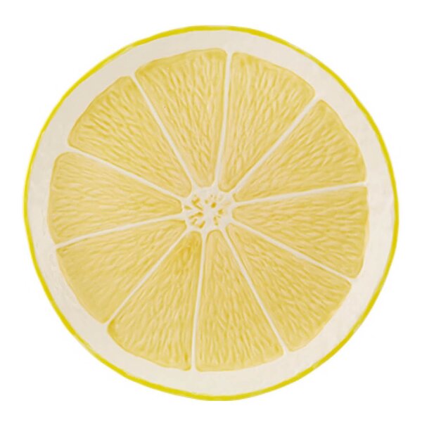 Bordallo Pinheiro Sitron tallerken 33 cm sitrongul