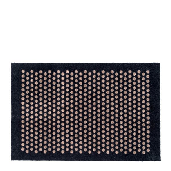 Tica Copenhagen Dot gulvmatte 90x60 cm svart/sand
