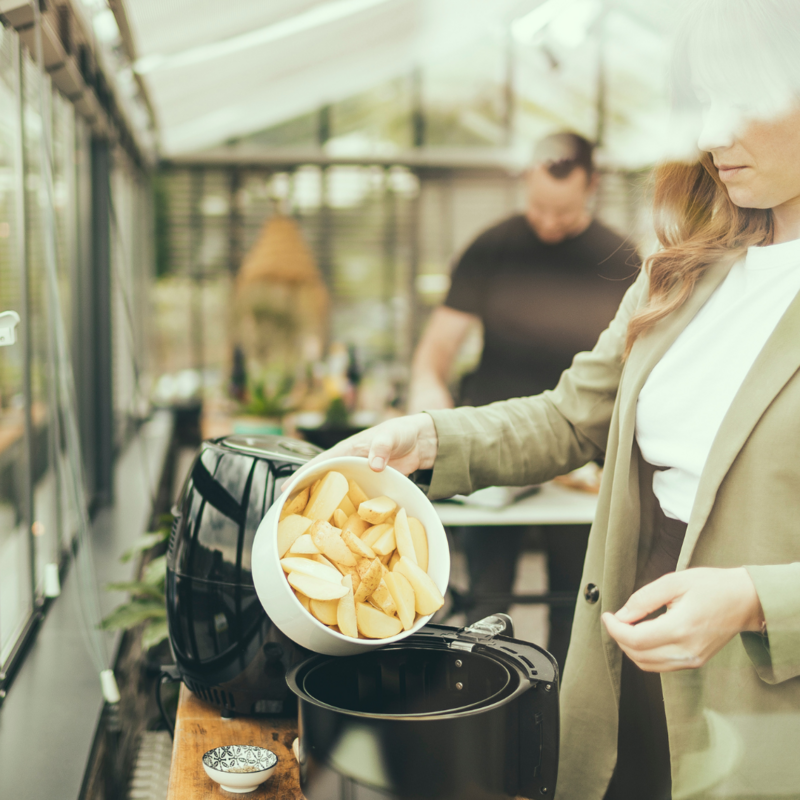 Severin Airfryer 1500W 3,2L svart/sølv