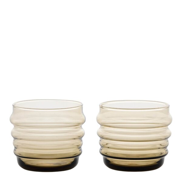 Marimekko Sukat Makkaralla glass 20 cl 2 stk brun
