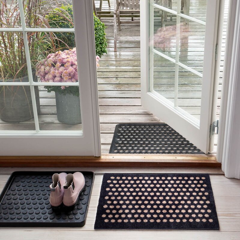 Tica Copenhagen Dot dørmatte gummi 40x60 cm svart