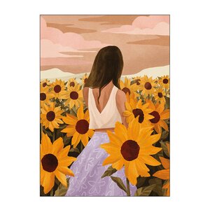 Poster & Frame Goed Blauw poster 50x70 cm sunflower evenings