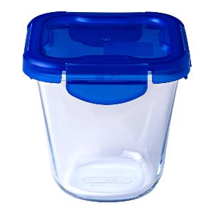 Pyrex Cook & Go matboks 12x12 cm 0,8L klar/blå