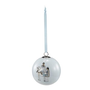 Modern House Anette Moi julekule 8 cm Askepott turkis blå