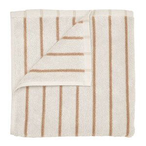 Blomus Arto badehåndkle 140x70 cm beige/orange tynne striper