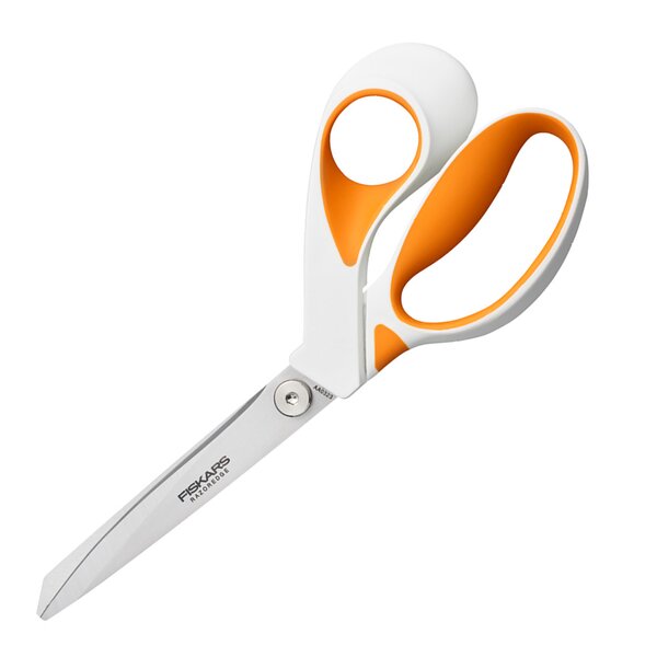 Fiskars RazorEdge stoffsaks softgrip 23 cm oransje/hvit