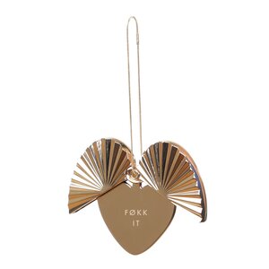 Pictureit Hjerteåpner julepynt 7x7 cm FØKK IT gullbelagt