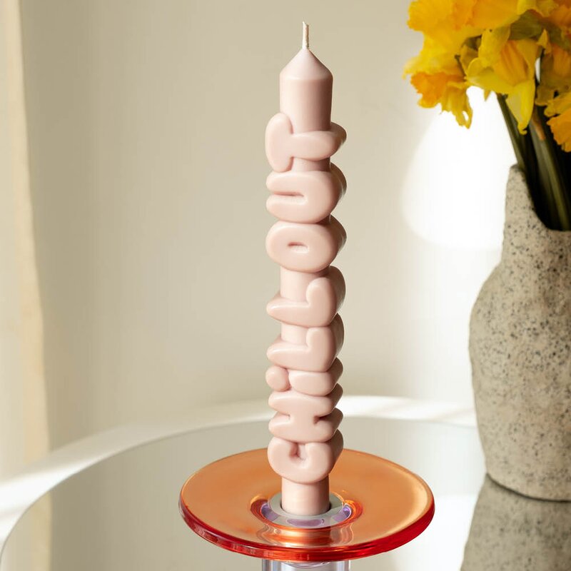 CandleHand 3D kronelys 23 cm CHILL OUT krem