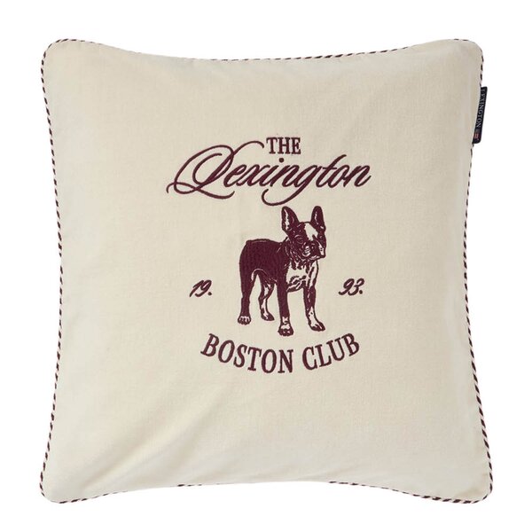 Lexington Boston Club putetrekk fløyel 50x30 cm light beige/fig