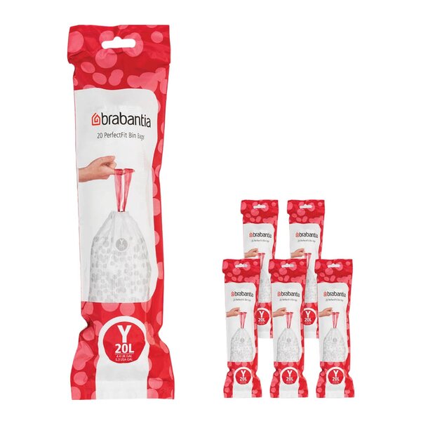 Brabantia PerfectFit avfallsposer 20L 120-pack kode Y hvit