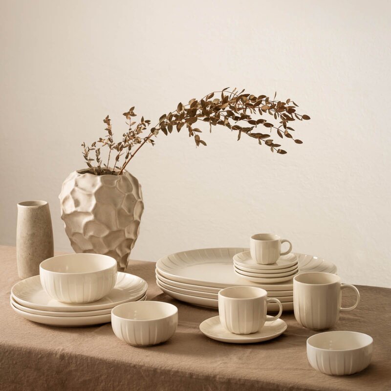 Stiernholm Senja kopp m/skål 29 cl hvit