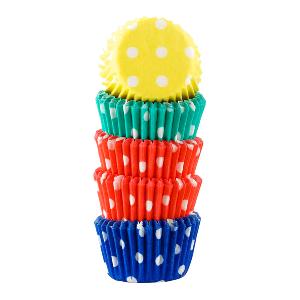 Cacas Muffinsform konfekt 100 stk regnbue polka