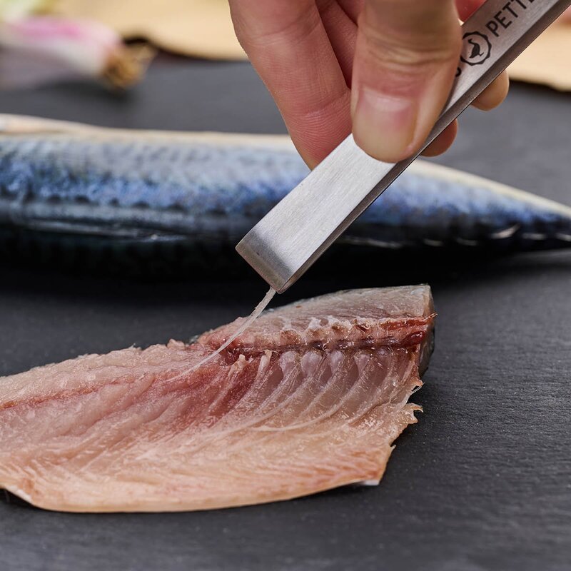 Anders Petter Steel Essentials fiskebenpinsett 12 cm børstet