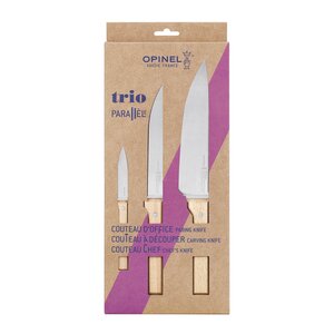 Opinel Parallèle Trio knivsett 3 deler bøk