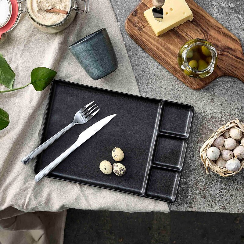 Aida RAW tapas-/sushitallerken 31,5x21,5 cm titanium black