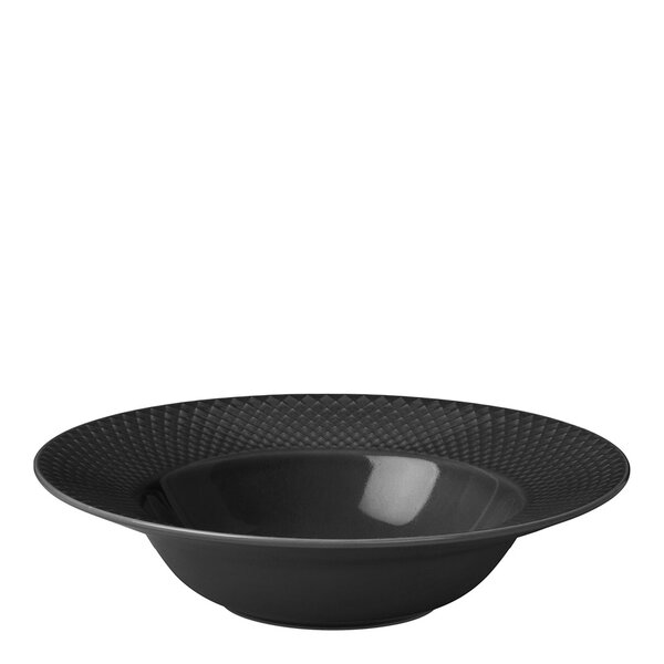 Lyngby Porcelæn Rhombe Earth dyp tallerken 24,5 cm slate